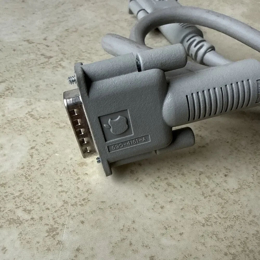 Apple Macintosh Color Display DB-15 Video Cable 6’ 590-4161-A RARE for Mac IIgs